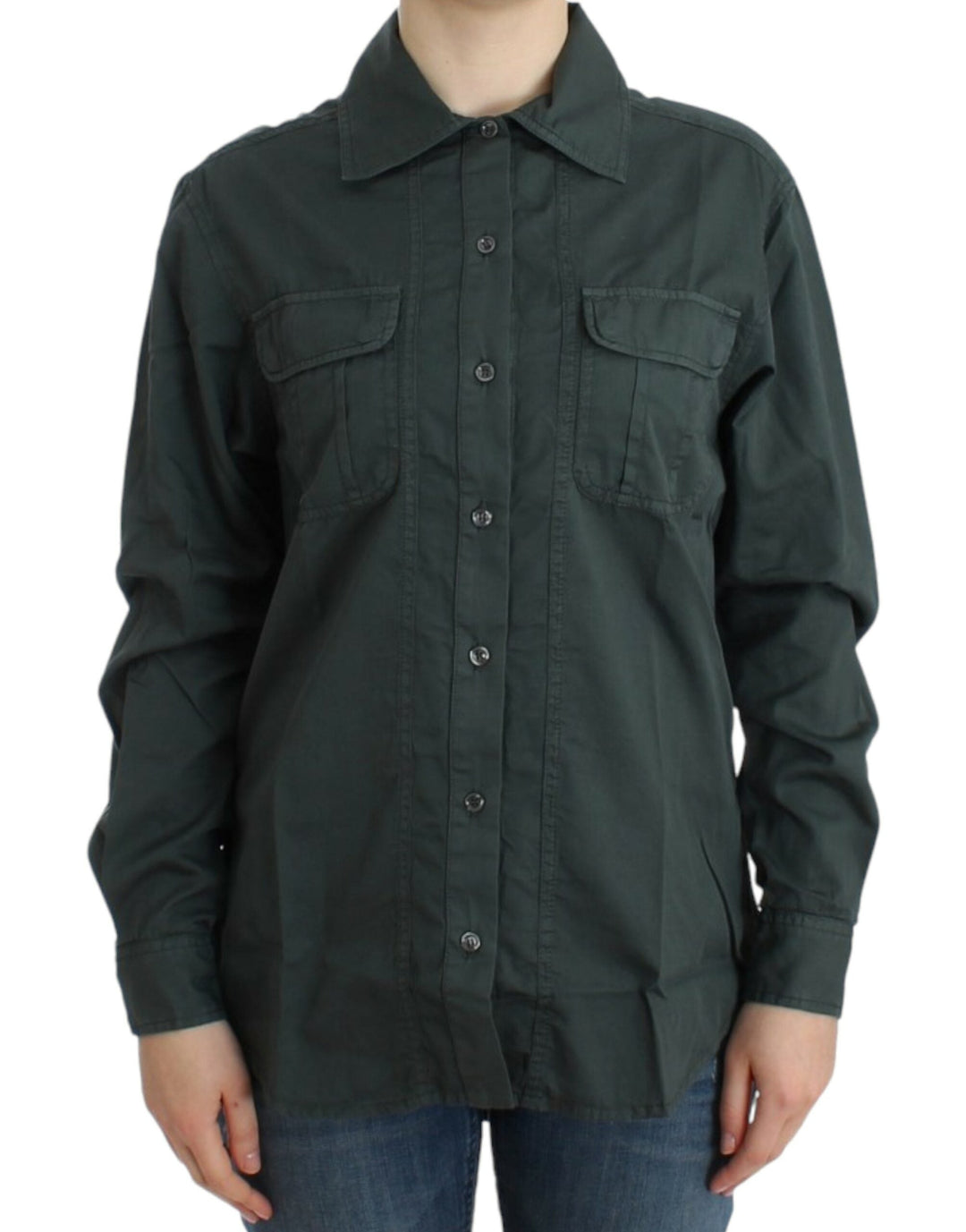 Cavalli Shirts - Women’s Gray Button Down Shirt