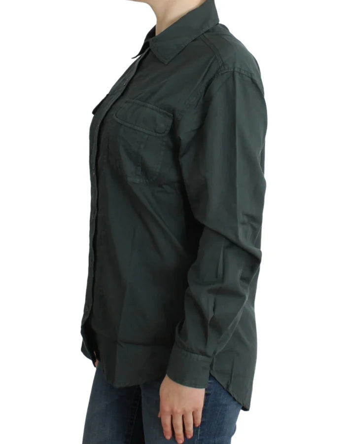 Cavalli Gray button down shirt