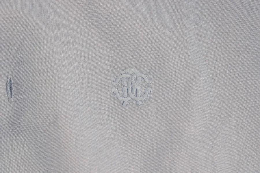 Cavalli Light Blue Cotton Slim Fit Dress Shirt