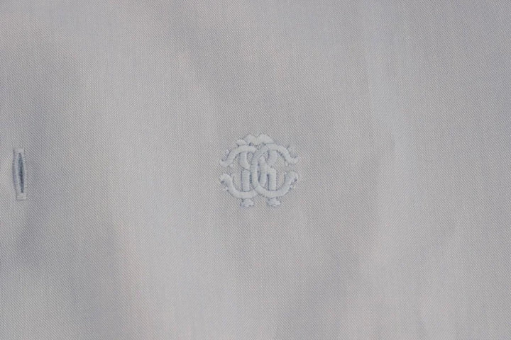 Cavalli Light Blue Cotton Slim Fit Dress Shirt