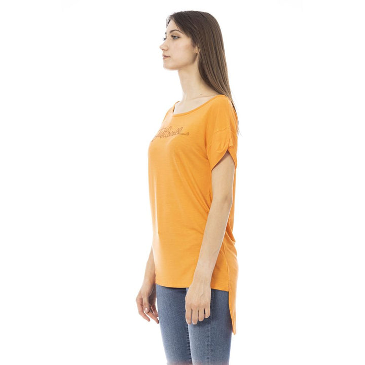 Just Cavalli - Orange Cotton Women T-Shirt