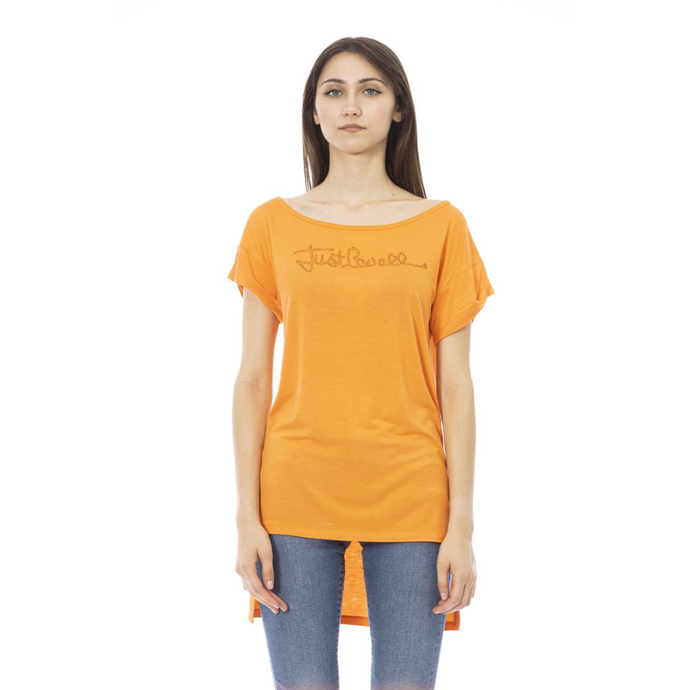 Just Cavalli - Orange Cotton Women T-Shirt