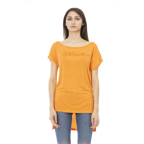 Just Cavalli - Orange Cotton Women T-Shirt
