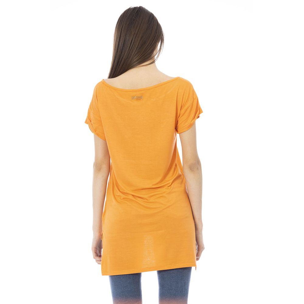 Just Cavalli - Orange Cotton Women T-Shirt