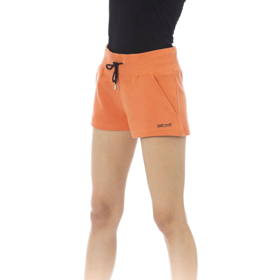 Just Cavalli Orange Cotton Women’s Sweatshorts