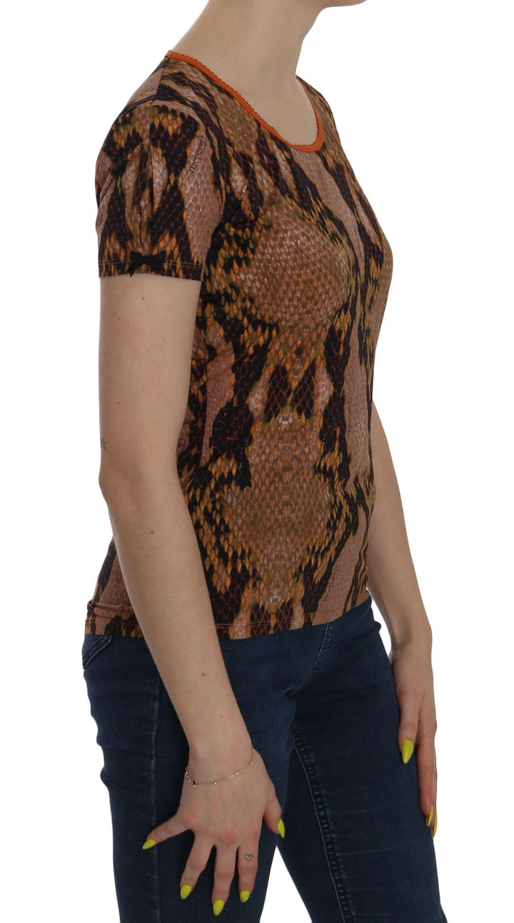 Just Cavalli - Snake Skin Print Short Sleeve Top T-shirt