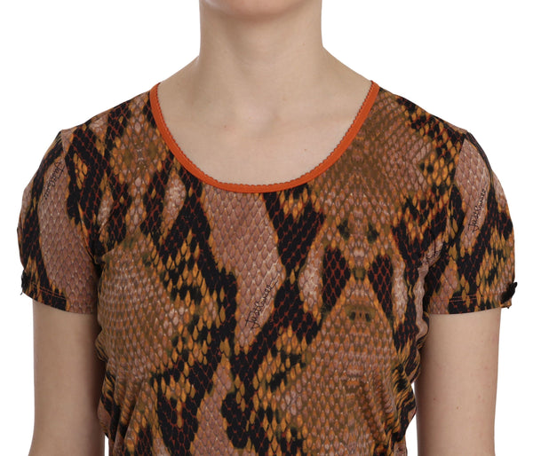 Just Cavalli - Snake Skin Print Short Sleeve Top T-shirt