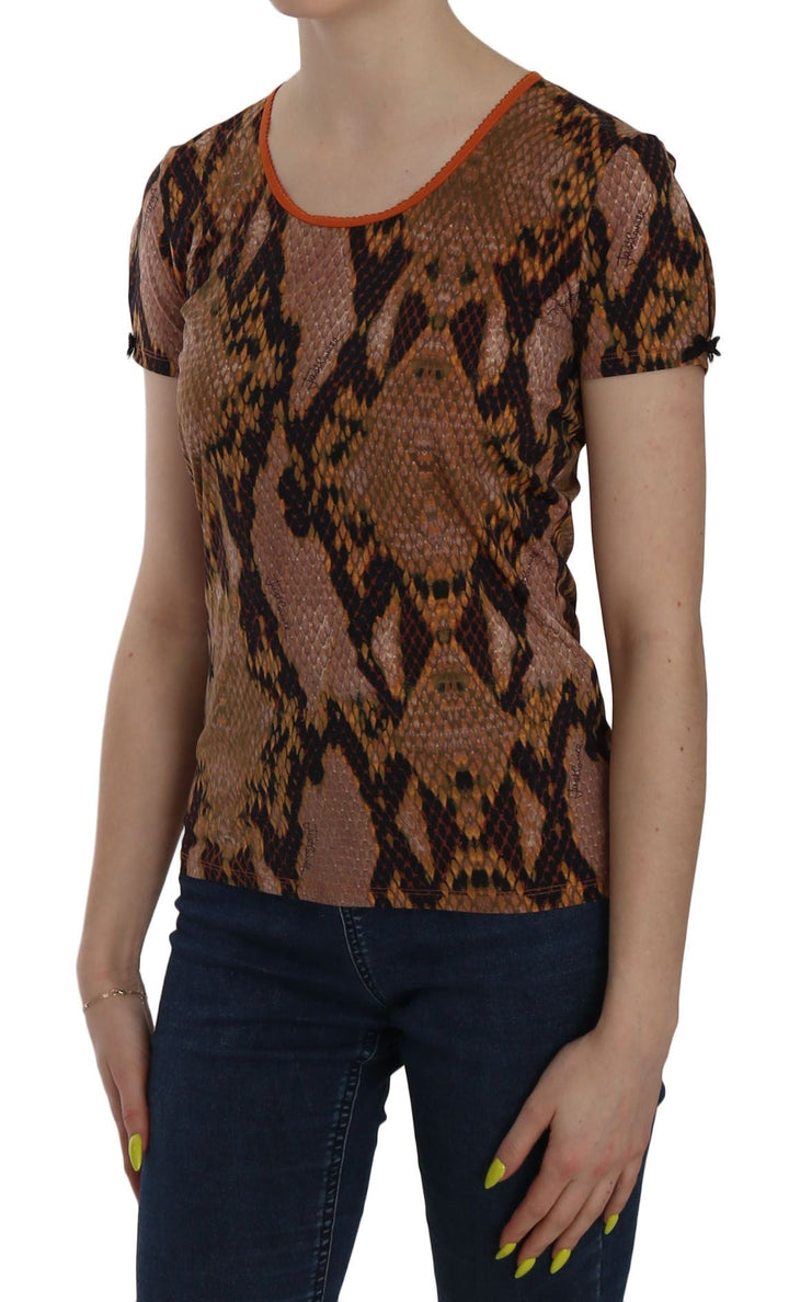 Just Cavalli - Snake Skin Print Short Sleeve Top T-shirt