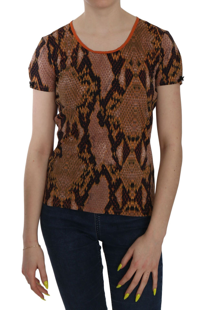 Just Cavalli - Snake Skin Print Short Sleeve Top T-shirt