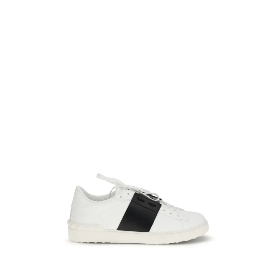 Valentino Garavani White Calf Leather Bos Taurus Low Top Sneakers