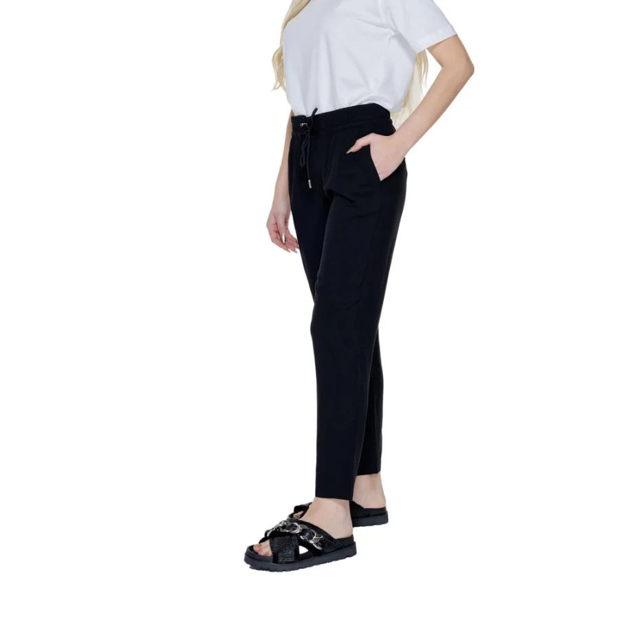 Street One Black Viscose Casual Pants