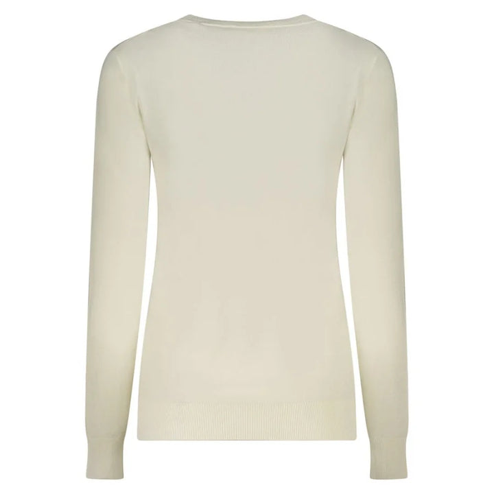 Guess Jeans Bianco Viscosa Women’s Long-Sleeved T-Shirt