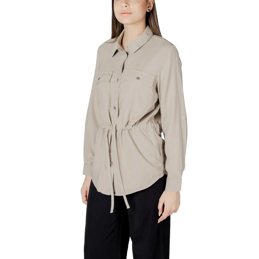 Only Beige Viscose Blouse