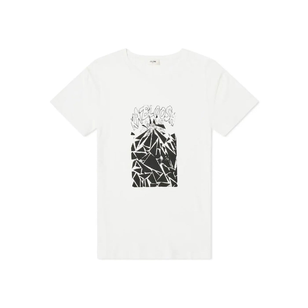 Celine White Cotton T-Shirt