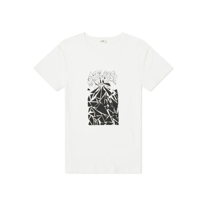 Celine White Cotton T-Shirt
