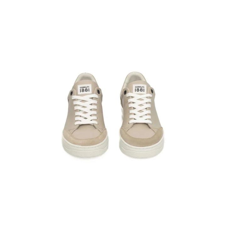 Cerruti 1881 Beige Cowhide Women Platform Sneaker