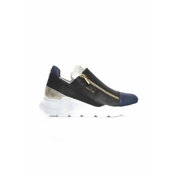 Cerruti 1881 Black Goatskin Women Sneaker