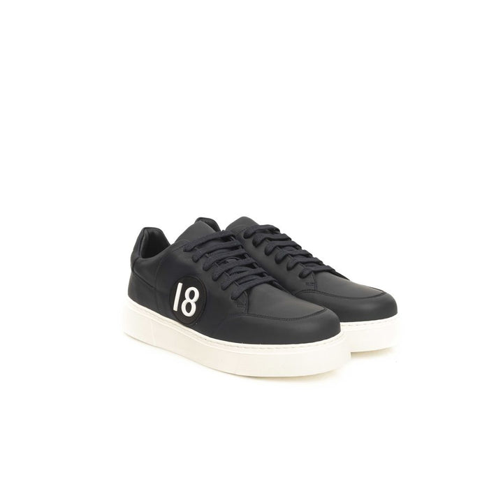 Cerruti 1881 Blue Cowhide Men Sneaker