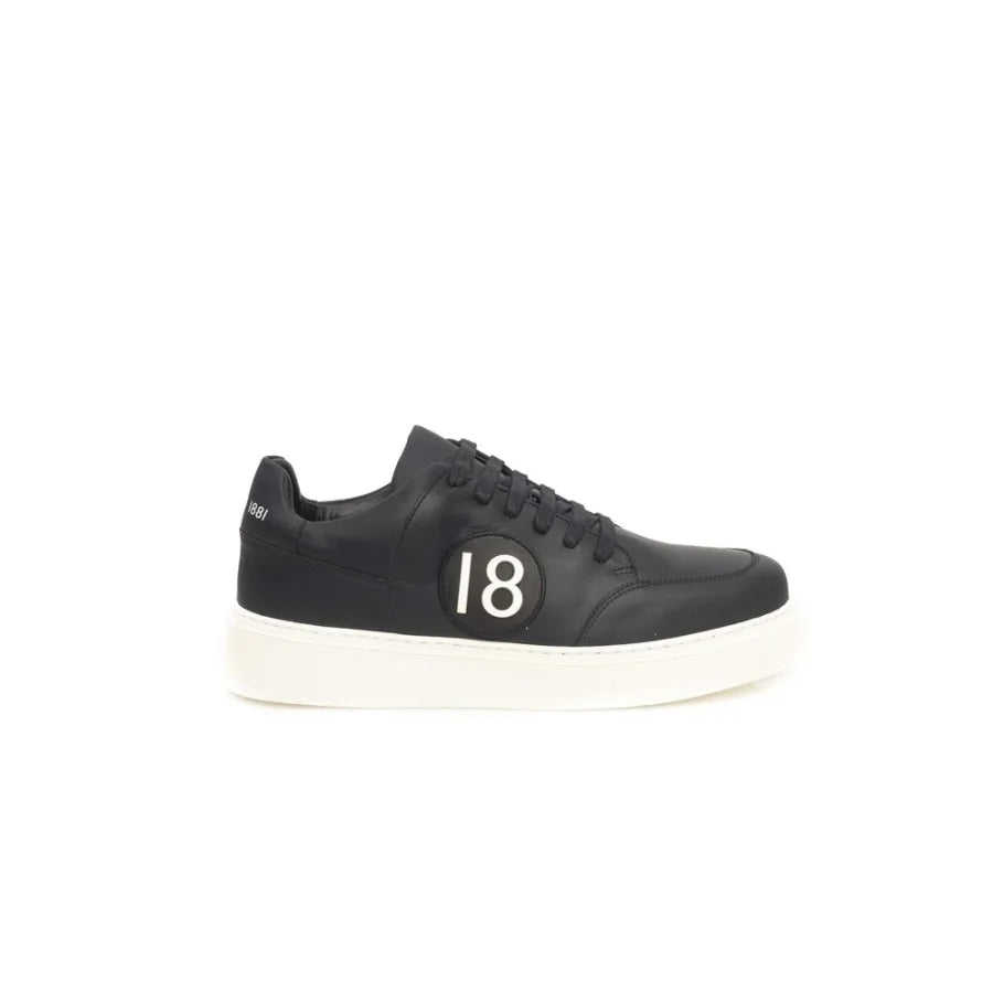 Cerruti 1881 Blue Cowhide Men Sneaker
