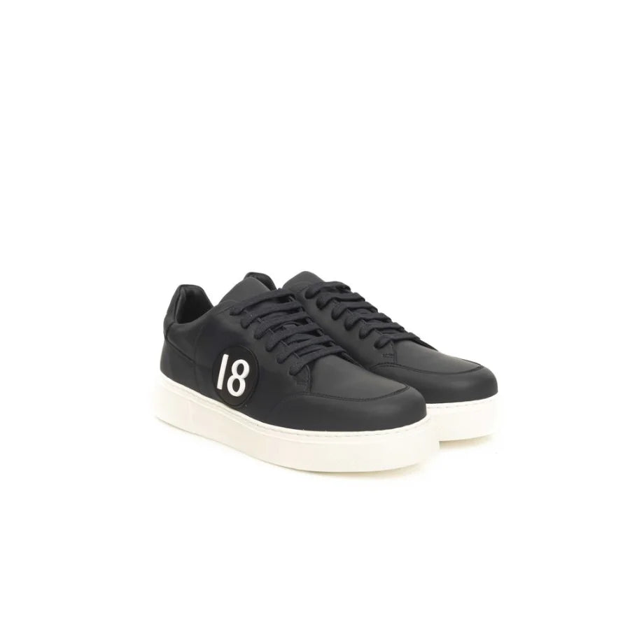 Cerruti 1881 Blue Cowhide Men Sneaker