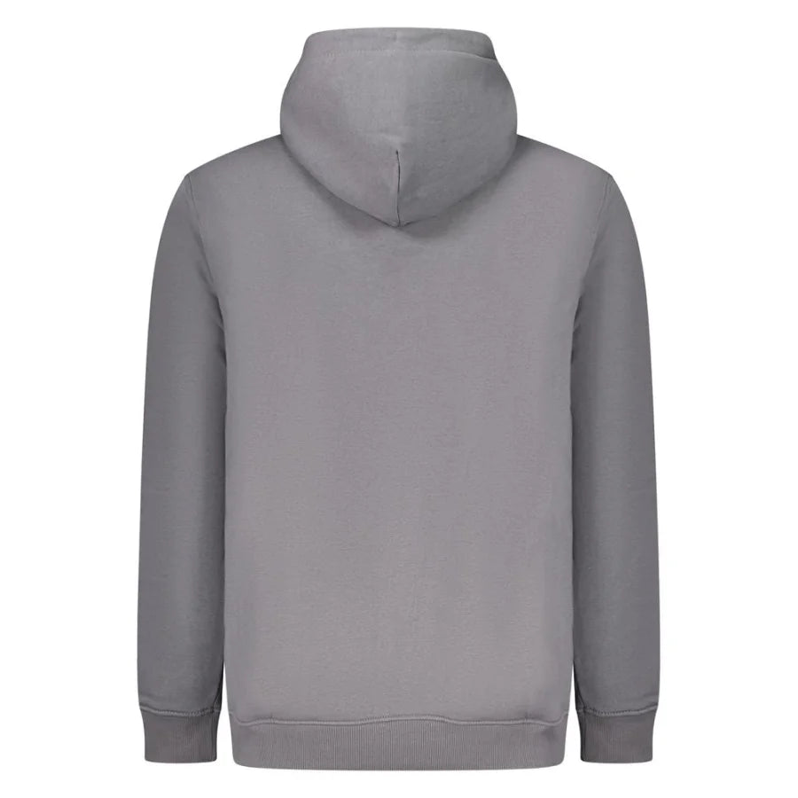 Tommy Hilfiger Grigio Cotton Men Sweatshirt Hooded Embroidery Pocket