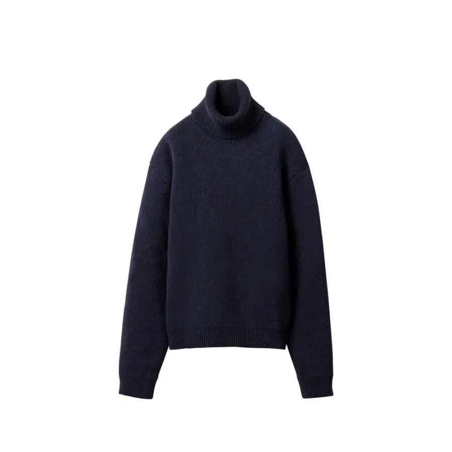 Miu Blue Cashmere Turtleneck