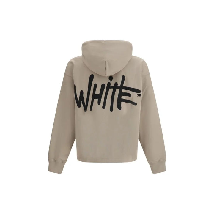 Off-White Beige Cotton Sweatshirt