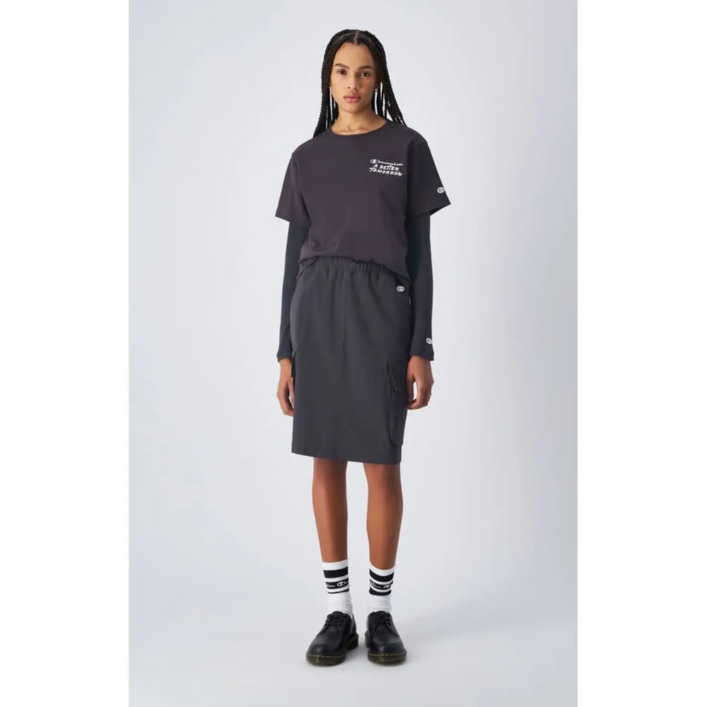 Champion Black Polyamide Midi Skirt