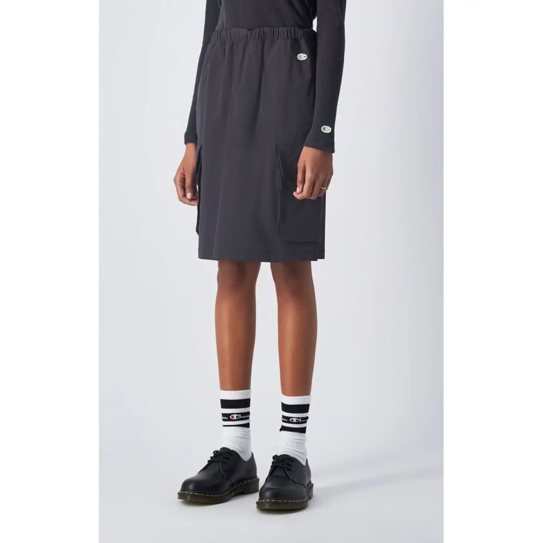 Champion Black Polyamide Midi Skirt