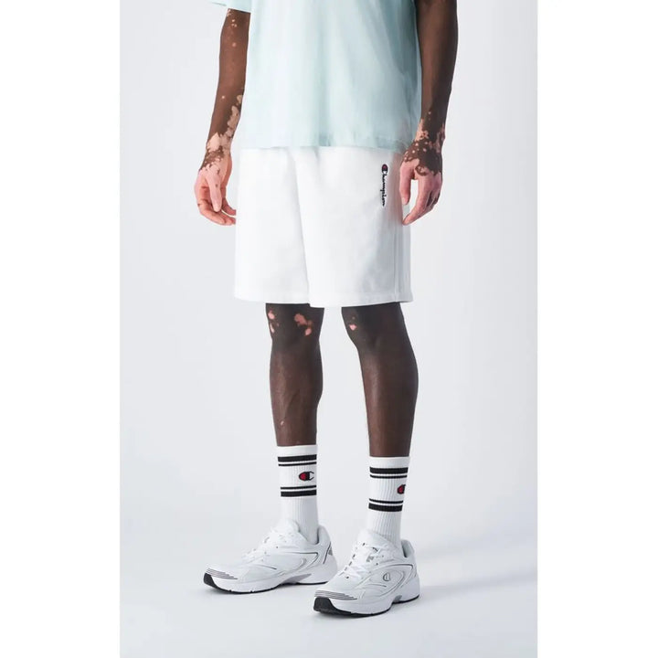Champion White Cotton Bermuda Shorts