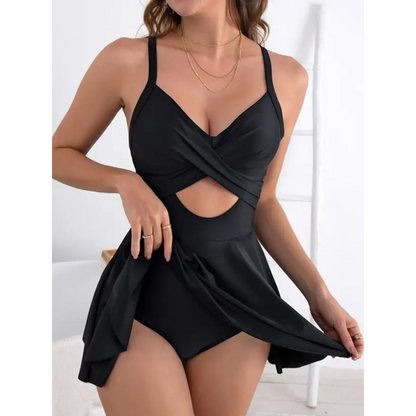 Chic Crisscross V-Neck Swimsuit – Dive in Style! Trendsi