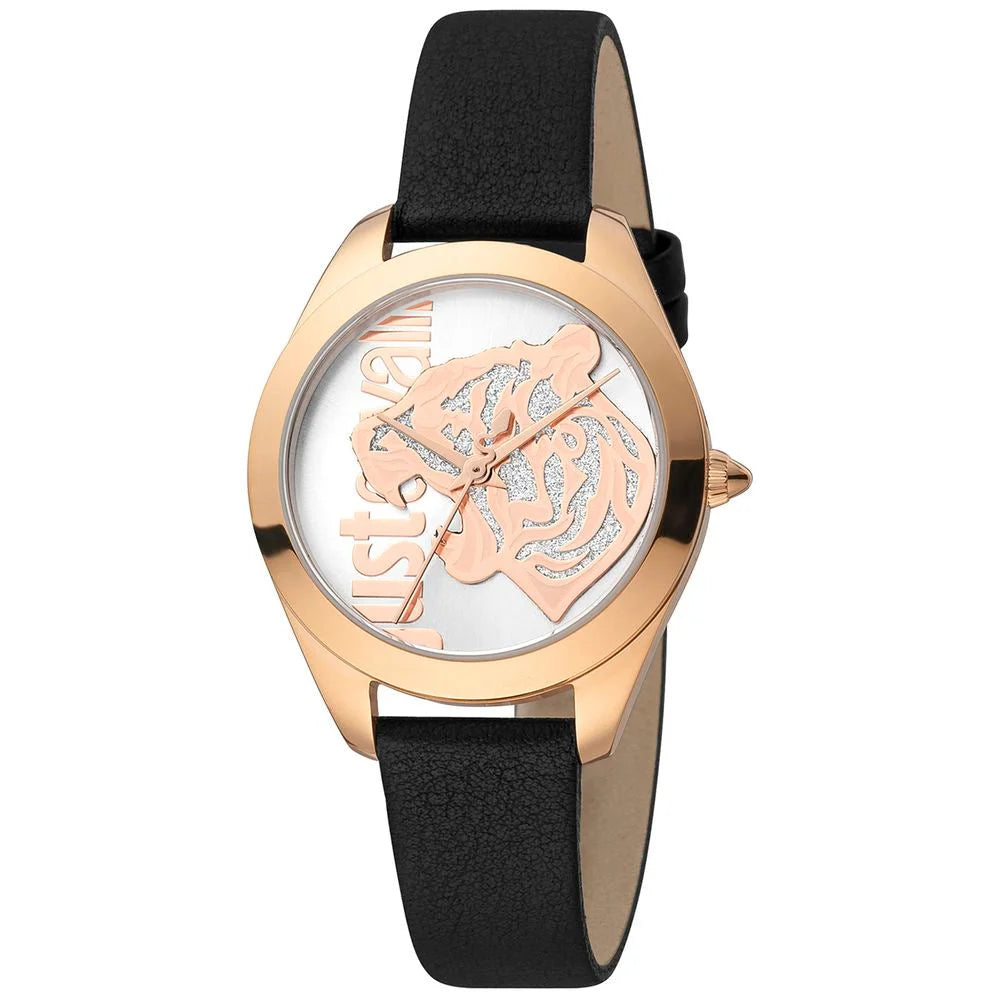 Chic Pink and Black Quartz Watch for Fashion Forward Clothing Lovers Just Cavalli