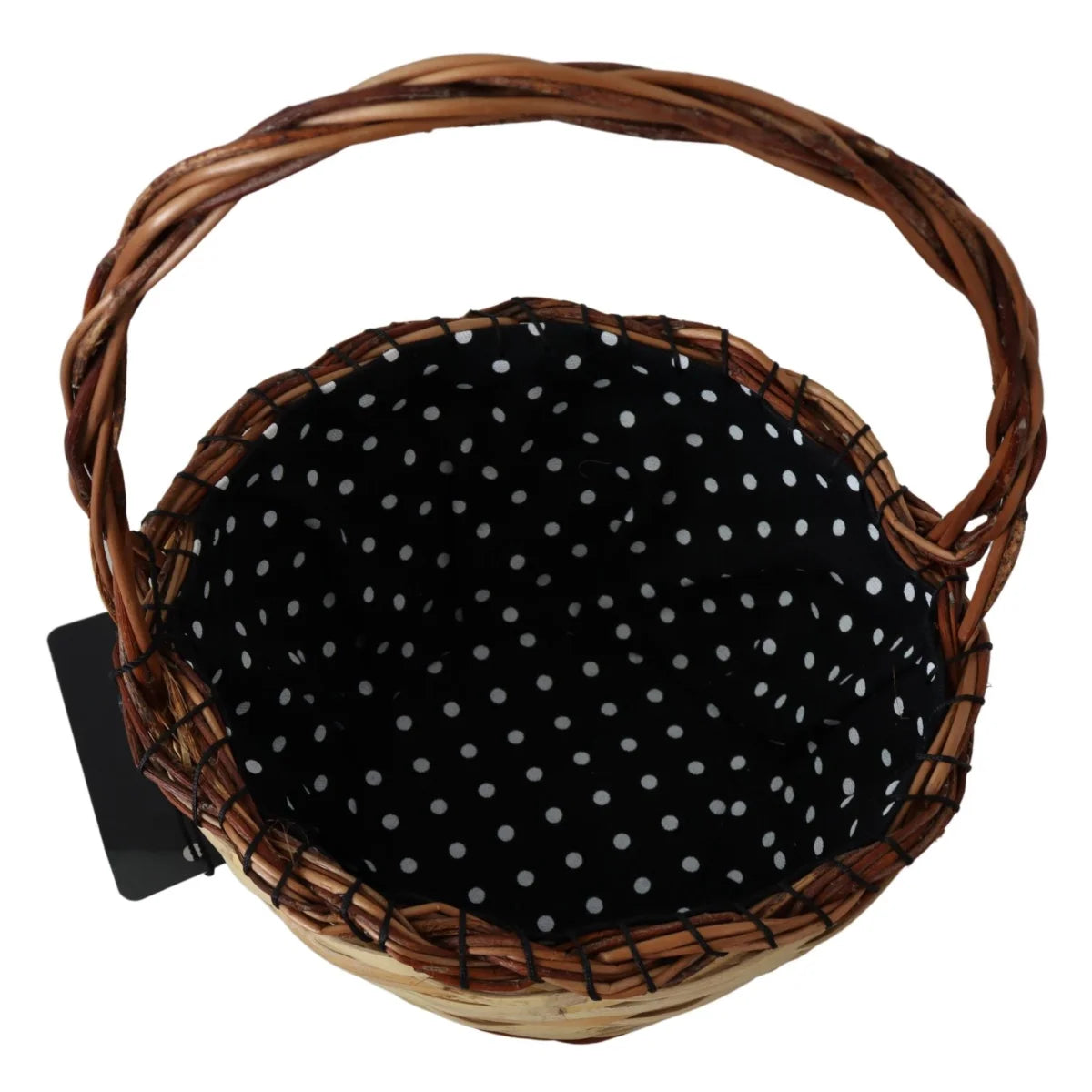 Chic Summer Dolce Gabbana Basket Tote Bag in Woven Wicker &