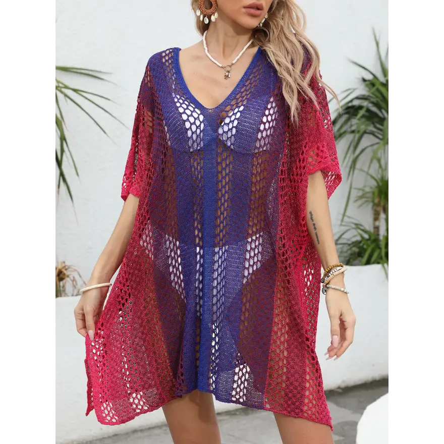 Chic V Neck Sleeveless Dress Sheer Elegance Trendsi