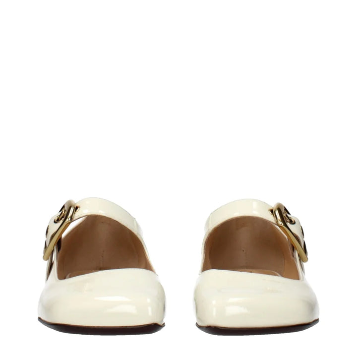 Chloé Beige Leather Ballet Flats