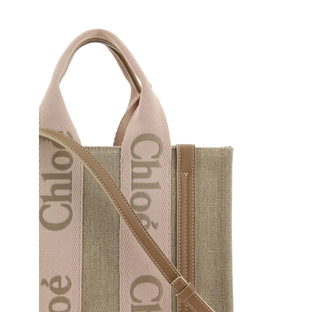 Chloé Beige Linen Handbag