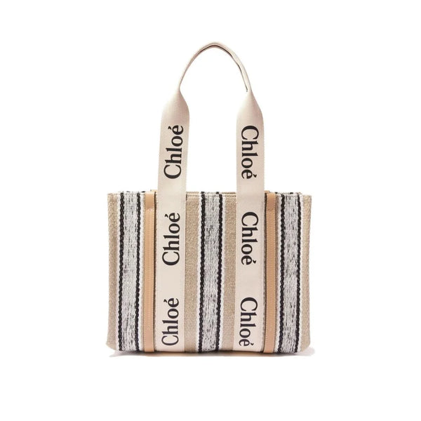 Chloé - Beige Linen Tote Bag