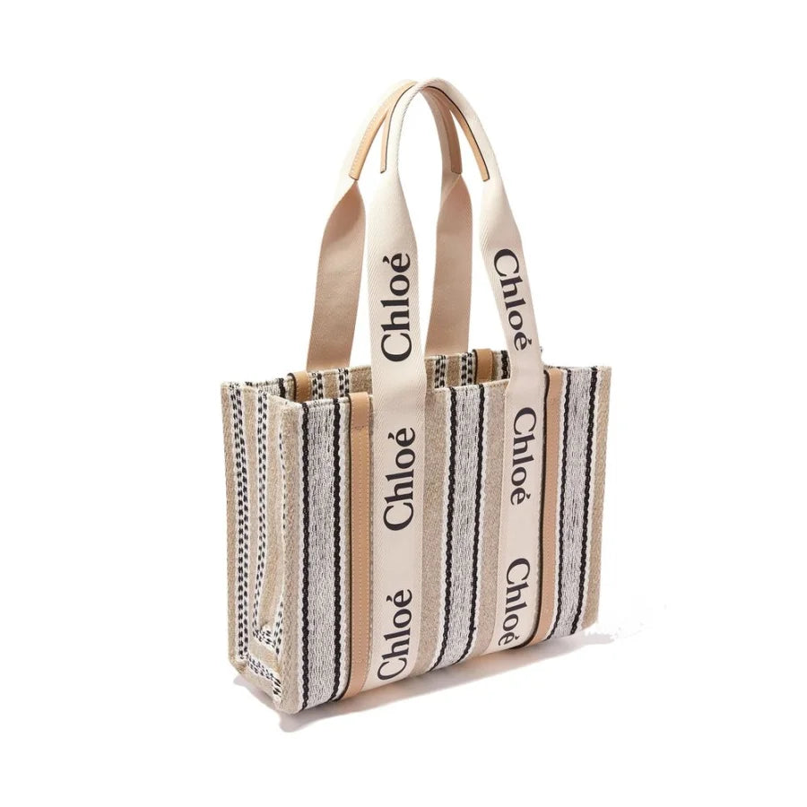 Chloé - Beige Linen Tote Bag