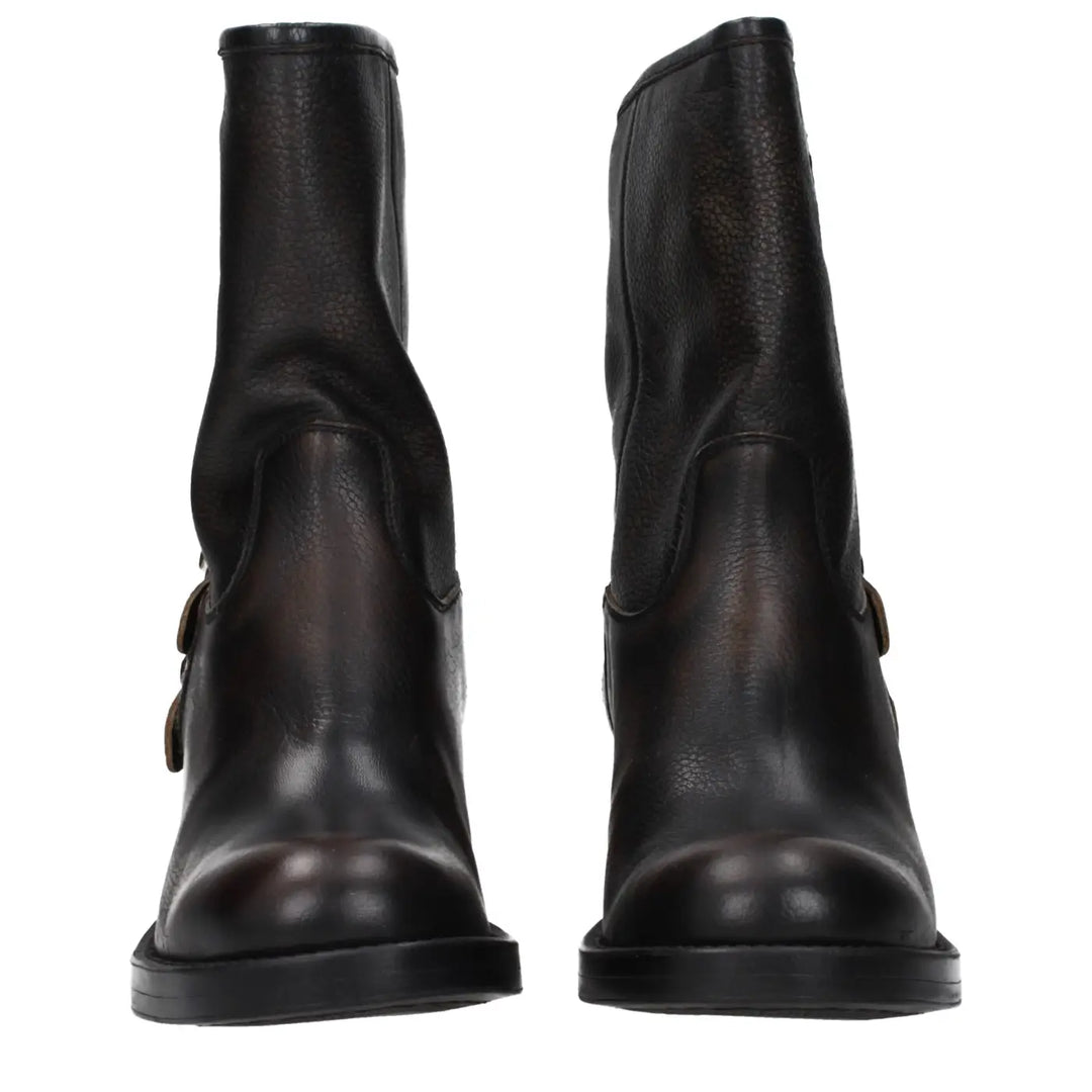 Chloé Black Leather Ankle Boots