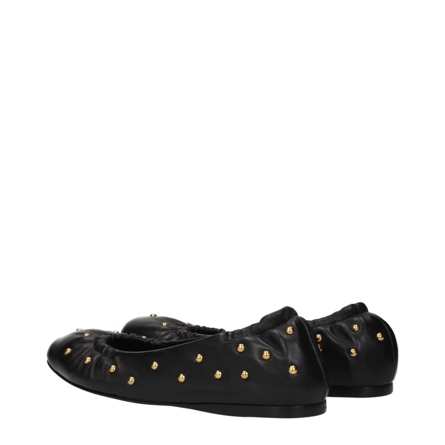 Chloé Black Leather Ballet Flats