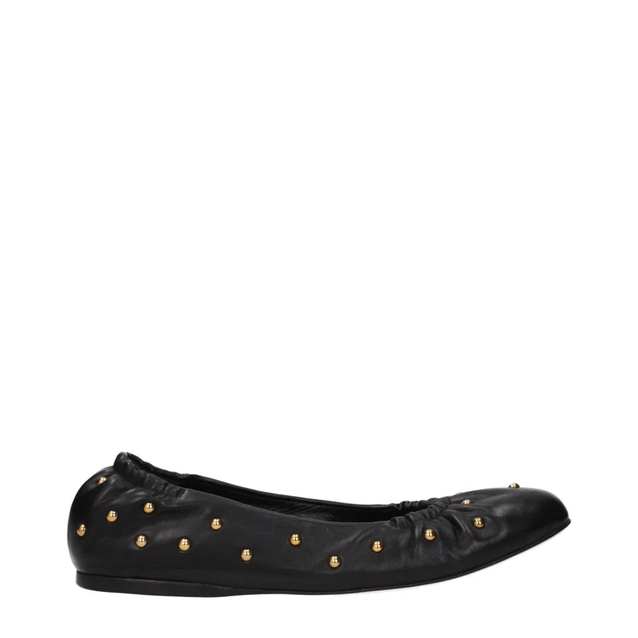 Chloé Black Leather Ballet Flats