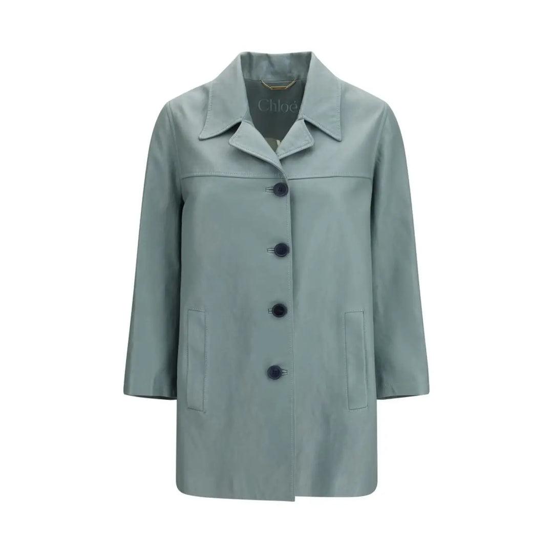Chloé Blue Lamb Leather Jacket
