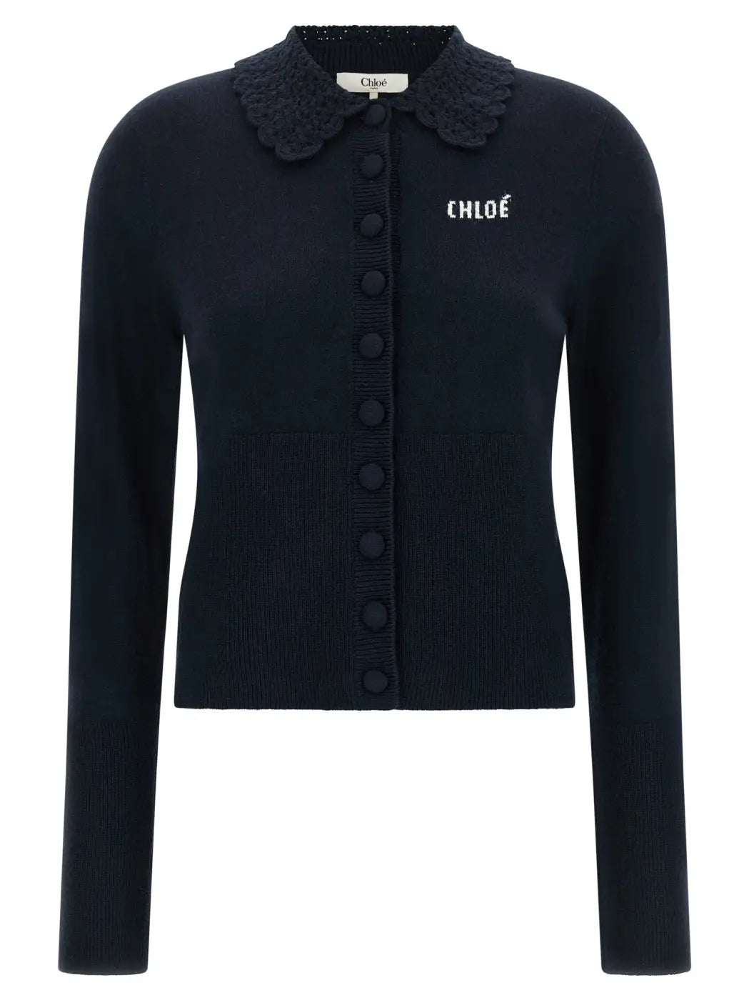 Chloé Blue Wool Cardigan