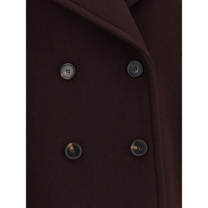 Chloé Overcoats - Bordeaux Fleece Wool Coat