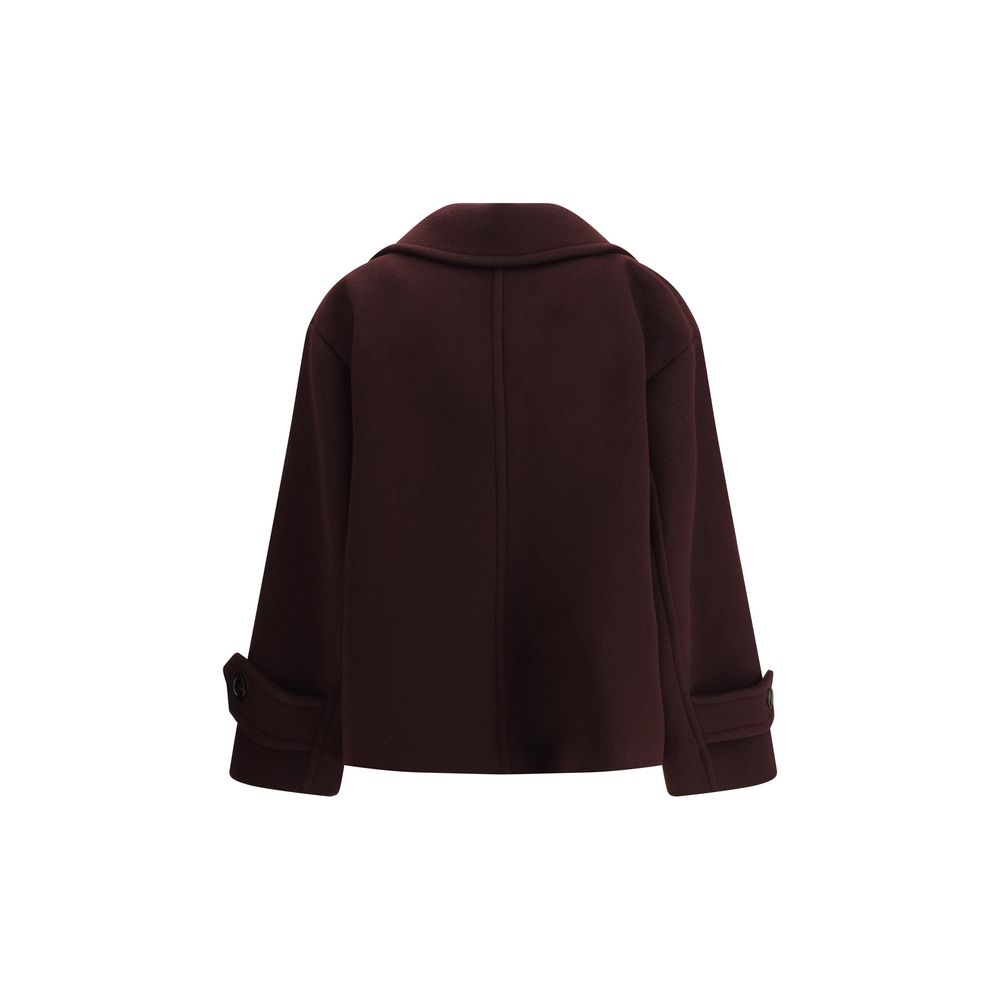 Chloé Overcoats - Bordeaux Fleece Wool Coat