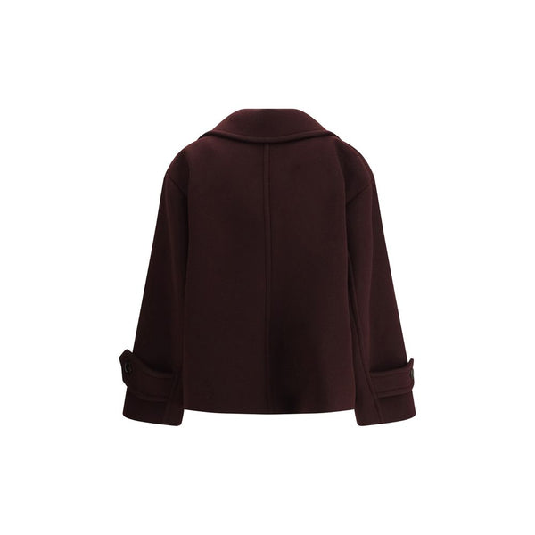 Chloé Overcoats - Bordeaux Fleece Wool Coat