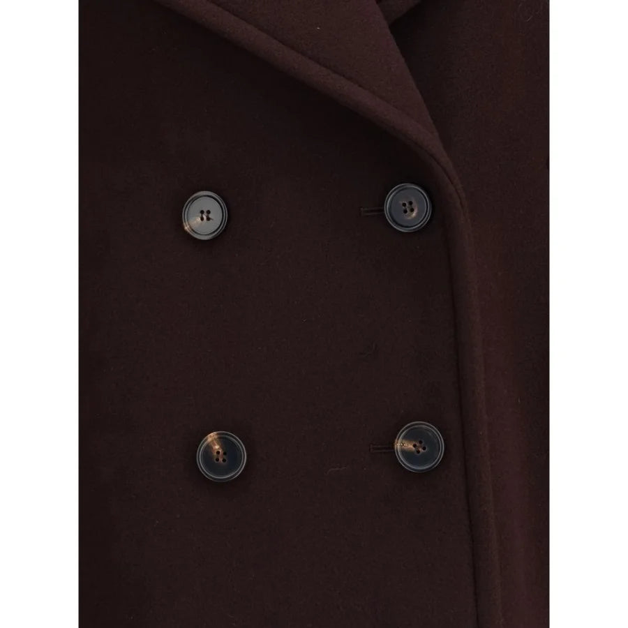 Chloé Bordeaux Fleece Wool Coat
