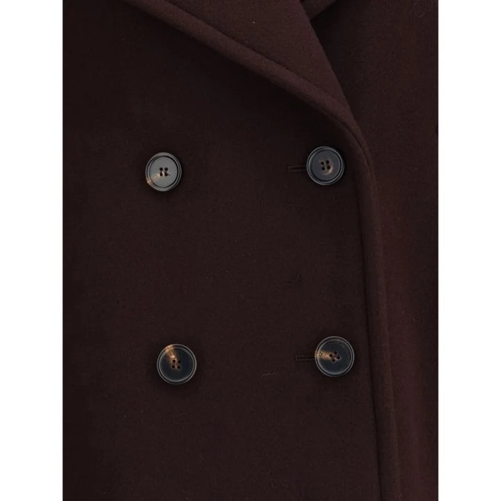 Chloé Bordeaux Fleece Wool Coat