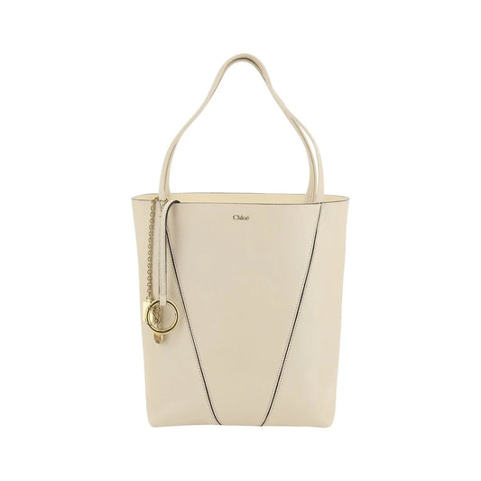 Chloé Leather Spin Shoulder Bag in Grained Calf Bos Taurus