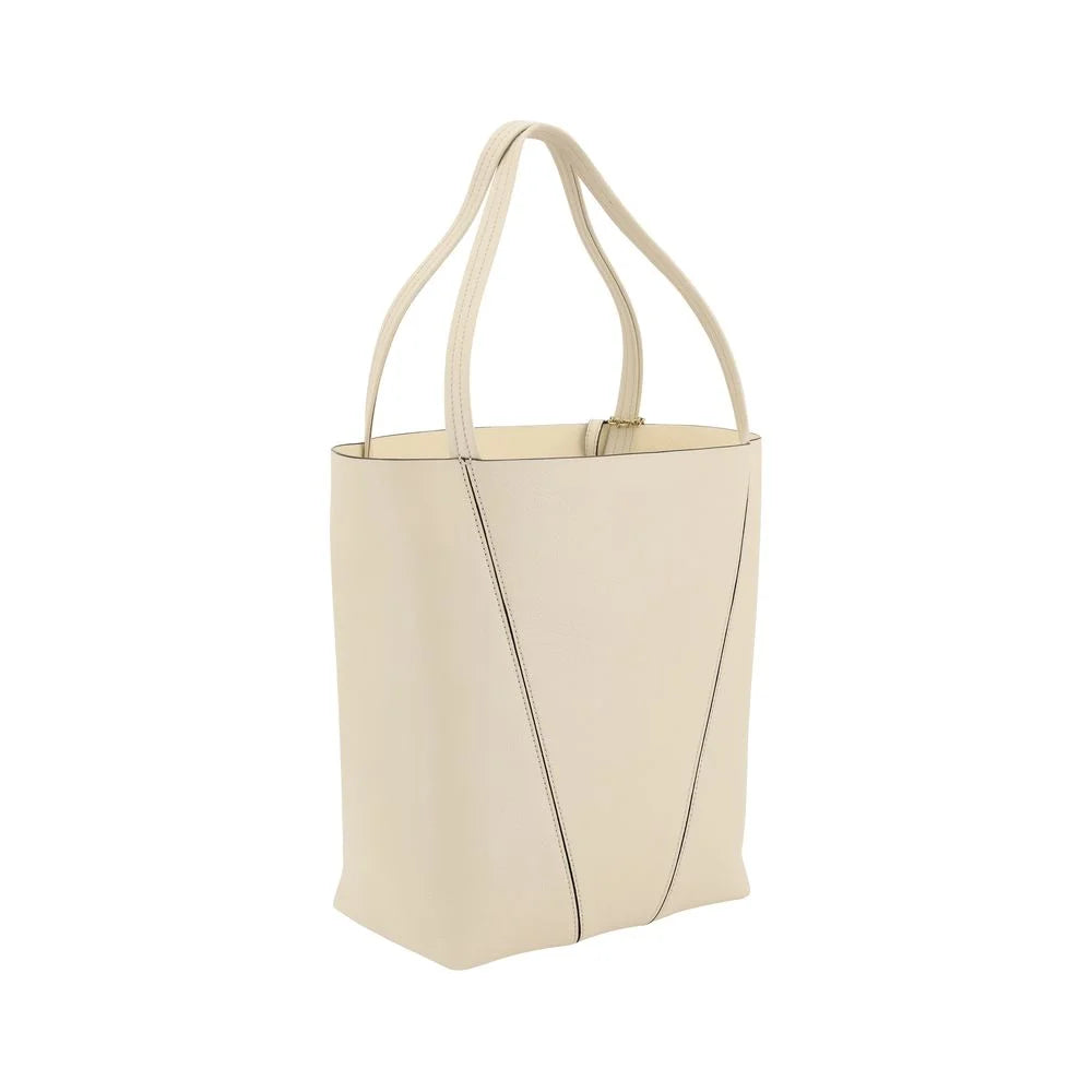 Chloé Leather Spin Shoulder Bag in Grained Calf Bos Taurus
